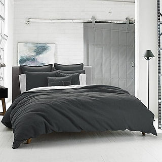 Kenneth Cole Reaction Home Waffle Duvet Cover in Charcoal
