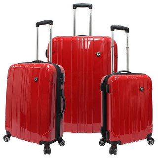 Travelers Choice Sedona 3-Piece Expandable Spinner Luggage - Red