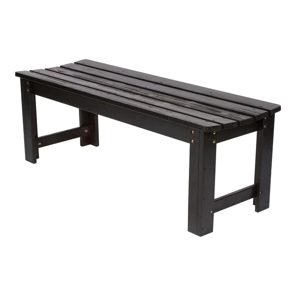 Shine Company 4 Ft. Backless Garden Bench with HYDRO-TEX finish