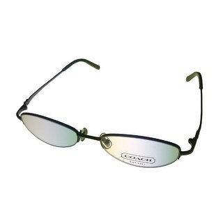 Coach Womens Opthalmic Eyeglass Frame Oval Rimless Metal, Sherri 122 Slate - Medium