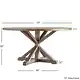 Benchwright Rustic X-base Round Pine Wood Dining Table by iNSPIRE Q Artisan - Thumbnail 15
