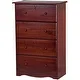 Solid Wood 4-Super Jumbo Drawer Chest with Lock by Palace Imports - Thumbnail 15