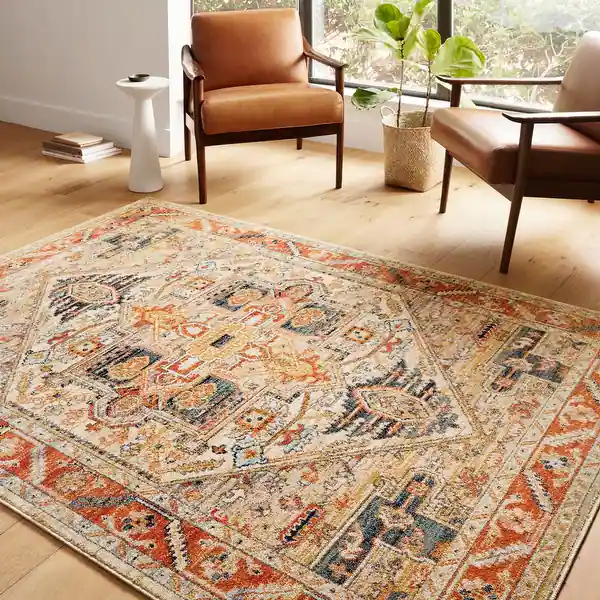 Alexander Home Luxe Antiqued Distressed Boho Area Rug