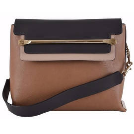 CHLOÉ Savanna Tan Colorblock Calf Leather Clare Purse Shoulder Bag