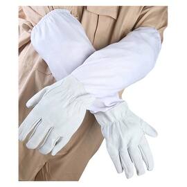 White Anti-bee Gloves Thick Sheepskin Beekeeping Equipment