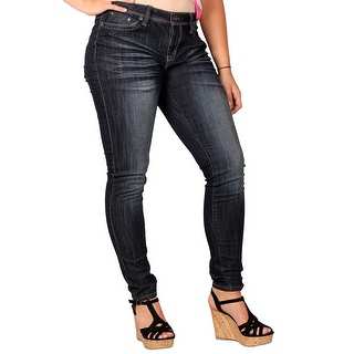 Zana-Di Womens Junior Plus Fashion Jeans, Dark Stonewash