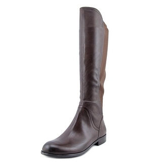 Franco Sarto Marielle Women Round Toe Leather Brown Knee High Boot