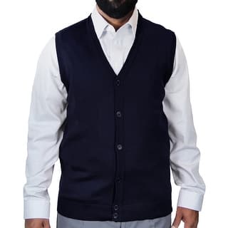 Big and Tall Solid Color Cardigan Sweater Vest (Option: 5xl)