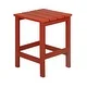 preview thumbnail 27 of 55, Laguna Poly Eco-Friendly Outdoor Patio Square Side Table Red