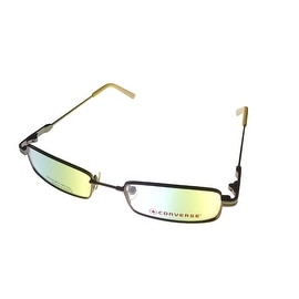 Converse Mens Opthalmic Eyeglass Modified Rectange Metal Frame Dunk Brown