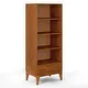 Thumbnail 11, WYNDENHALL Pearson SOLID HARDWOOD 60 inch x 24 inch Mid Century Modern Bookcase with Storage - 24"w x 16"d x 60"h. Changes active main hero.