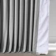 Thumbnail 7, Exclusive Fabrics Silver Grey Velvet Blackout Extra Wide Curtain (1 Panel). Changes active main hero.
