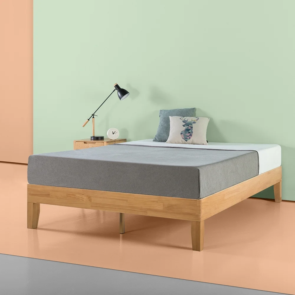 Priage by Zinus Deluxe Solid Pine Wood 14-inch Platform Bed