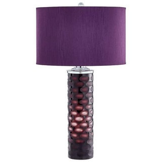 Cyan Design Zuma Table Lamp Zuma 1 Light Accent Table Lamp with Purple Shade