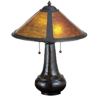 21 Inch H Van Erp Amber Mica Table Lamp Table Lamps