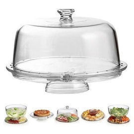 Palais Glassware High Quality Clear Glass Multifunctional Cake and Serving Stand - Elegent Punch Bowl and Serving Base