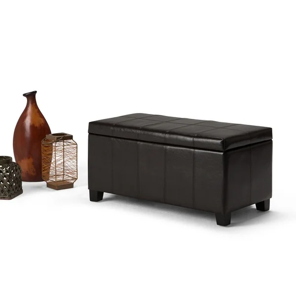WYNDENHALL Lancaster 36 inch Wide Contemporary Rectangle Storage Ottoman