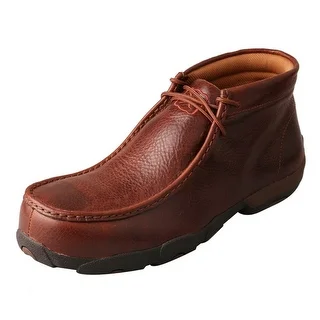 Twisted X Casual Shoes Mens Rubber Driving Mocs Padded Cognac MDMCTW1