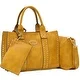 Dasein 3PCS Middle Studded Tote Handbag with Detachable Organizer Bag - Thumbnail 25
