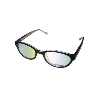 Lucky Womens Opthalmic Eyeglass Modifed Nerd Black Pink Plastic Viola - Medium