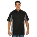 Men's Basic Mechanic Work Shirt Button-Down 2 Front Pockets Casual Top 2 Tone M-XL,2XL-5XL - Thumbnail 3