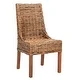 SAFAVIEH Dining Rural Woven St Thomas Indoor Wicker Brown Sloping Arm Chairs (Set of 2) - 20" x 24" x 39" - Thumbnail 8