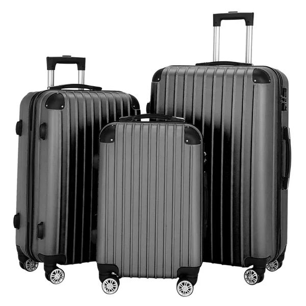 3 Piece Set Suitcase Spinner Hardshell Lightweight TSA Lock (20" / 24" / 28")