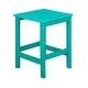 preview thumbnail 42 of 55, Laguna Poly Eco-Friendly Outdoor Patio Square Side Table Turquoise