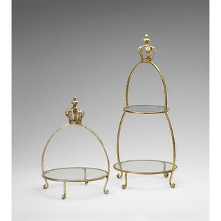 Cyan Design 04712 30" Crowned Two Tier Stand - gold