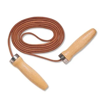 Century Leather Jump Rope 8' - wood grain 8'