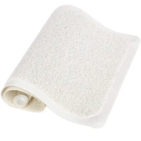 HUJI Slip-Resistant Loofah Shower Mat