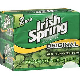 Irish Spring 3.2-ounce Original Deodorant Bar Soap (2 Bars Each)