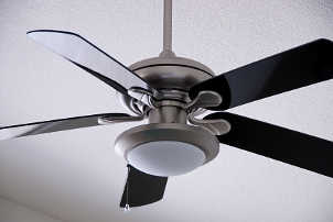 Brushed nickel lighted ceiling fan