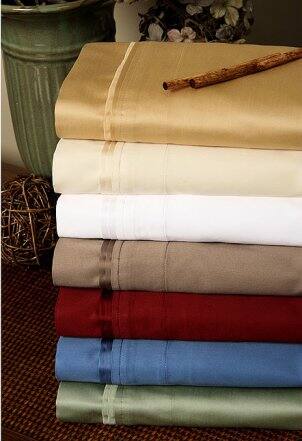 Luxury sheets made from a sateen weave
