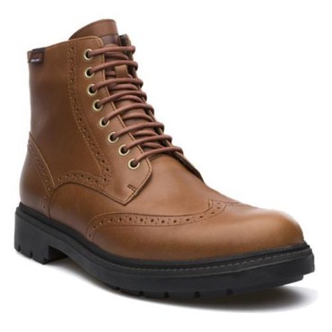 Brown, thick-sole boot