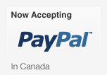 Now Accepting PaypPal in Canada