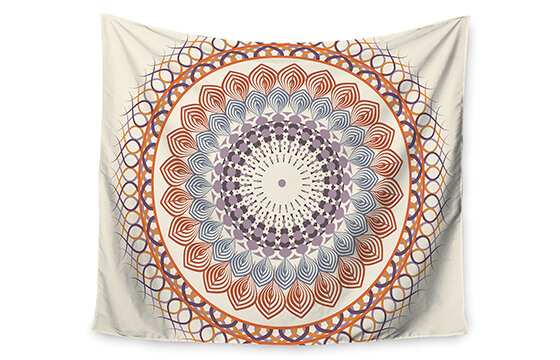 Beautiful wall tapestry with colorful design