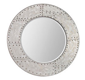 Silver rivet mirror