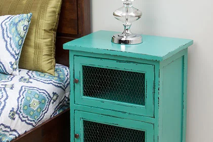 Turquoise nightstand