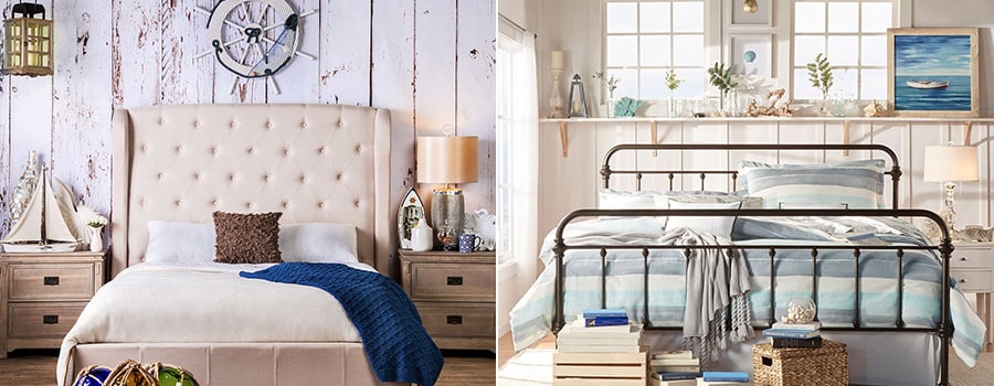 Two coastal-styled bedrooms