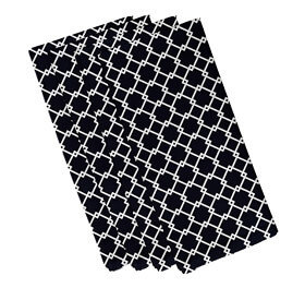 Black and white geometric cloth napkin