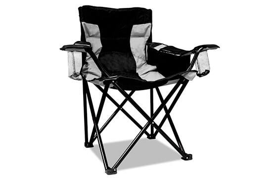 Black quad folding chair