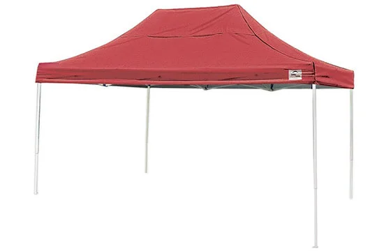 Straight leg pop-up canopy with American pride red cover