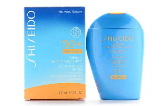 Shiseido water-resistant sunscreen with SPF 50+
