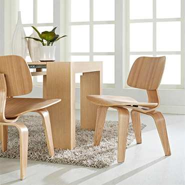 Natural plywood dining chair