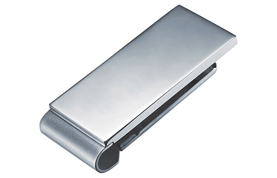 Plain stainless steel money clip