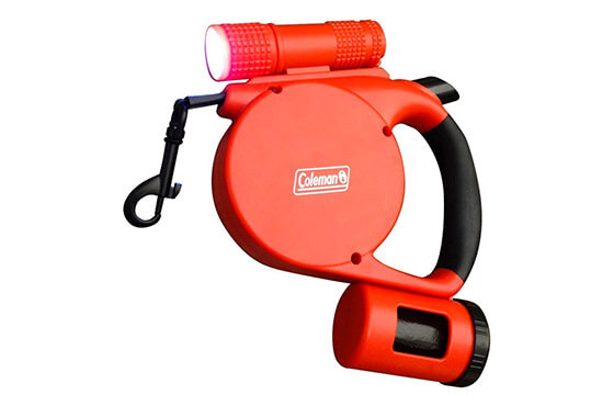 Coleman retractable leash with flashlight