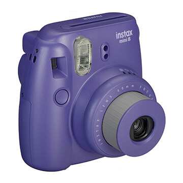 Purple Fuji film instant film camera