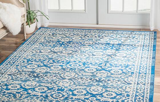 nuLOOM traditional Persian vintage dark blue rug