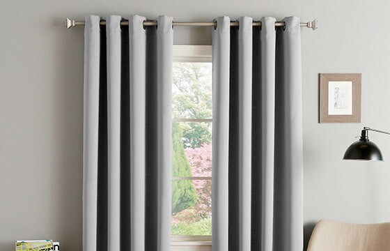 Aurora home thermal insulated blackout grommet top curtain in dove